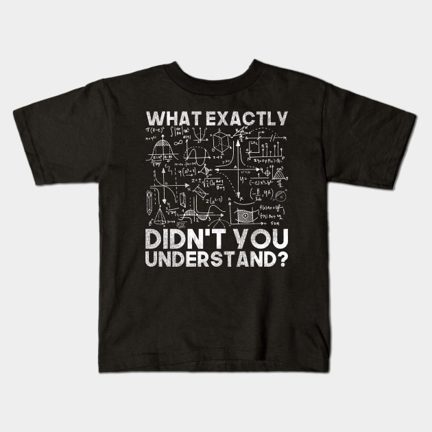 Vintage Science Equation Physics Kids T-Shirt by shirtsyoulike